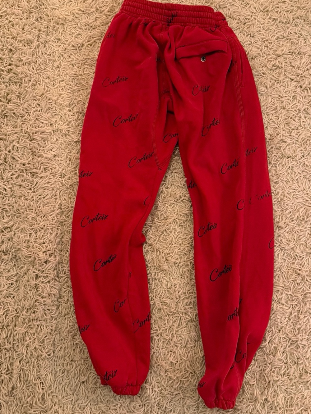 Red Script Logo Jogger Sweatpants